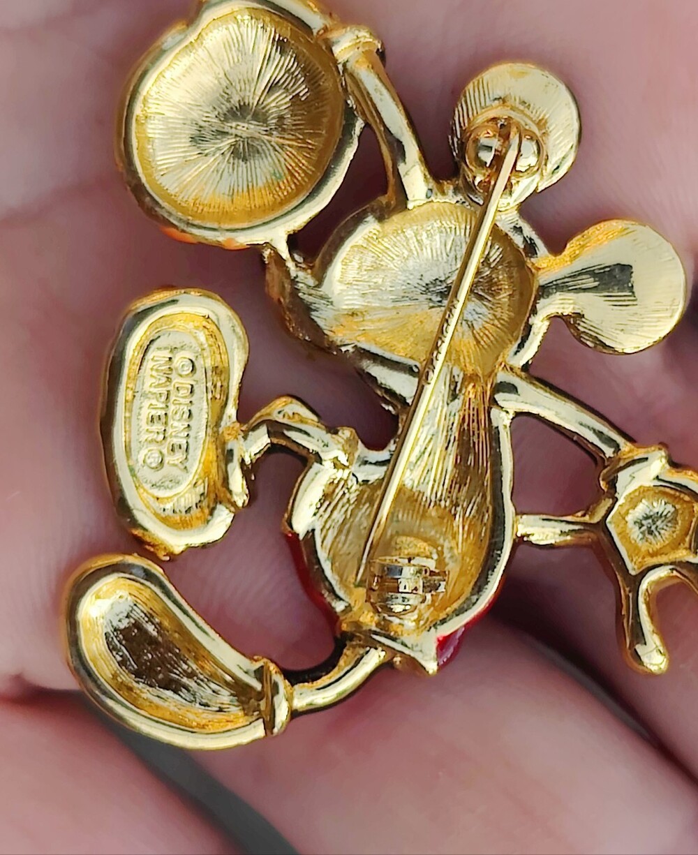 Vintage Napier Mickey Mouse Basketball Brooch - Picture 2 of 3